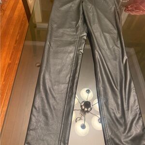 abercrombie kids Black Faux Leather Leggings